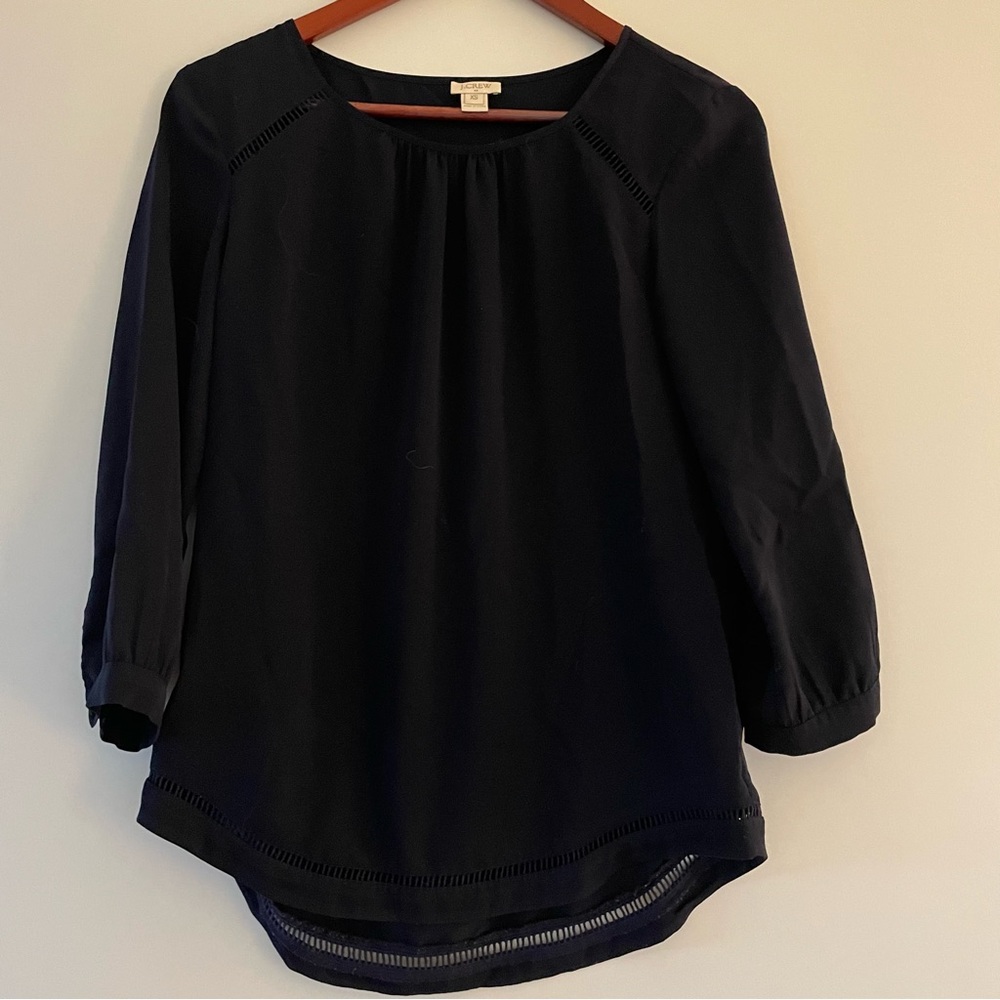 J.Crew navy blue blouse
